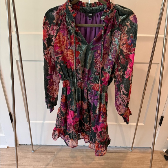 Fate Multicolor Floral Mini Dress - Picture 5 of 9